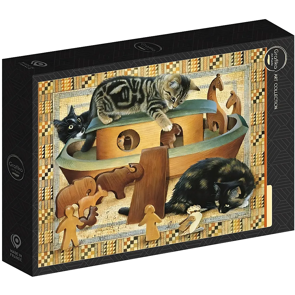 Grafika Puzzle Art Collection Kittens playing in Noahs ark - 1000 Teile