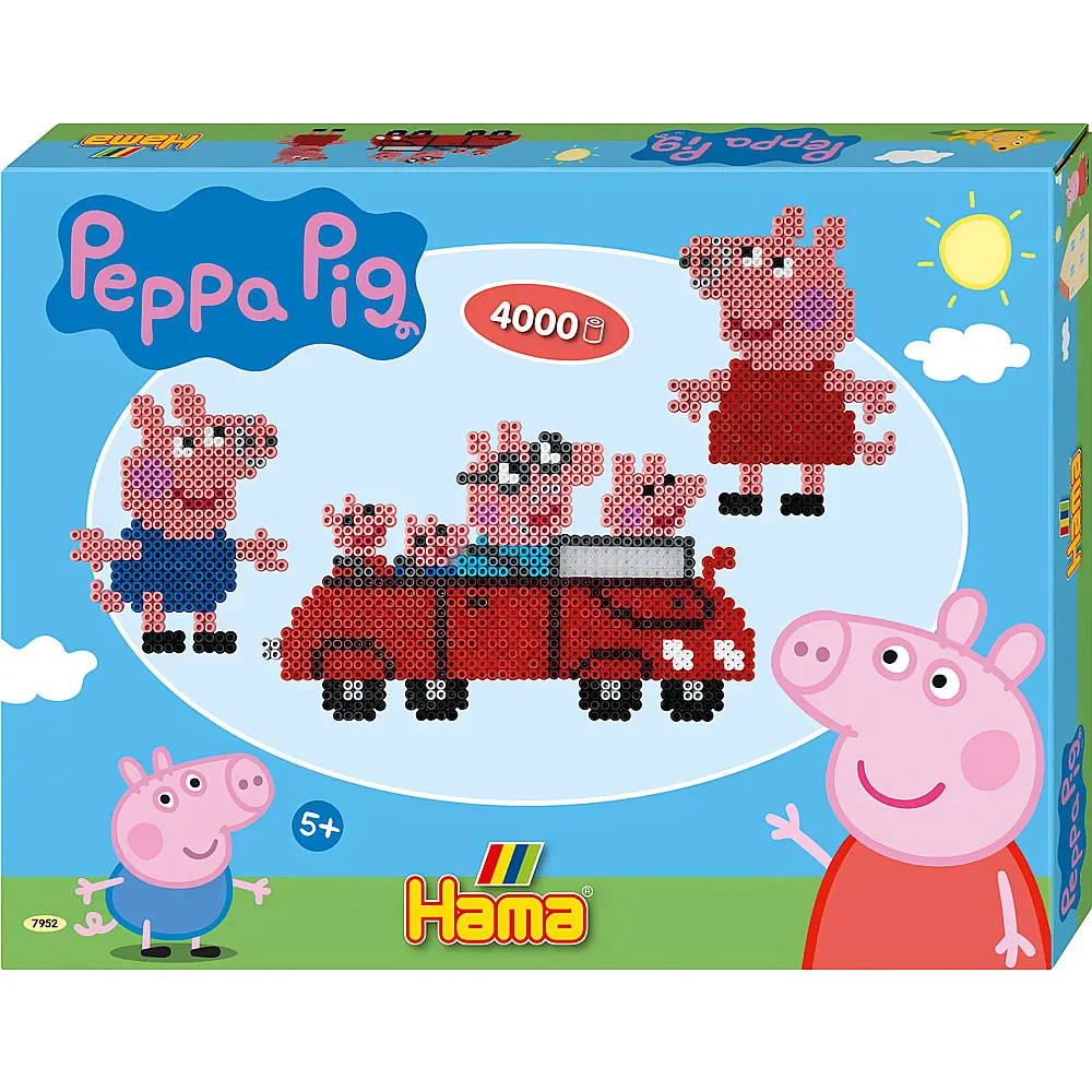 Hama Midi Bgelperlenset Geschenkbox  Peppa Pig 4000Teile