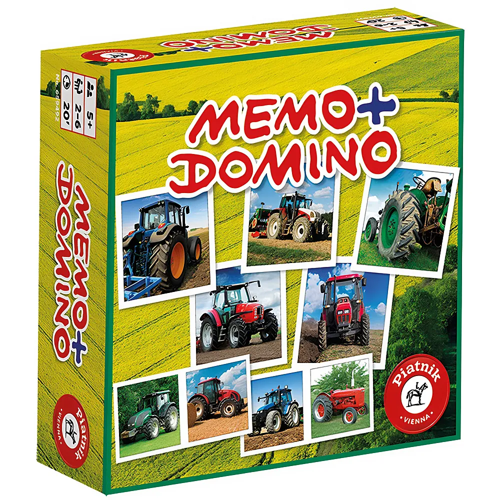 Piatnik Spiele Memo & Domino Traktoren | Spielesammlungen