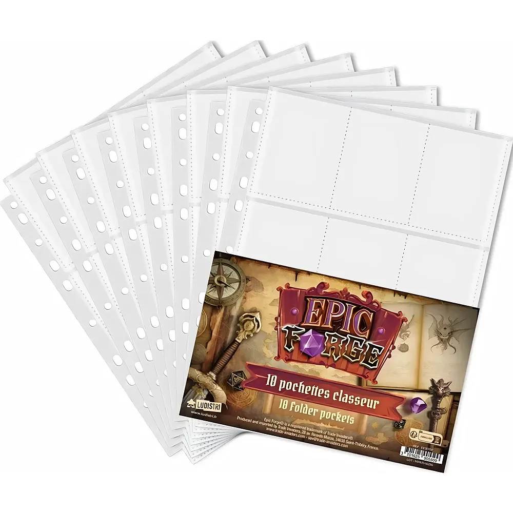 Epic Forge Display Avec 10 Packs DE 10 Feuilles Rangement Cartes Pour C