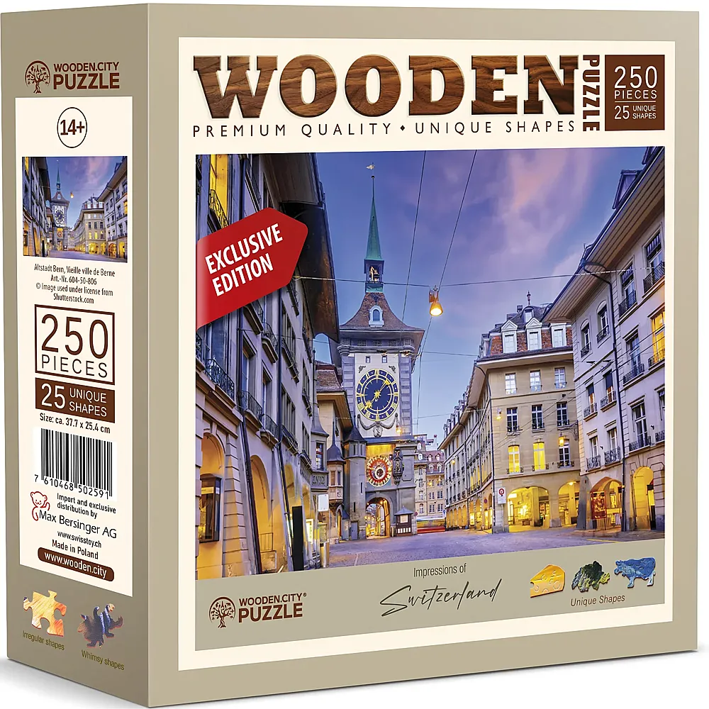 Wooden City Puzzle Berner Alstadt, Schweiz 250Teile