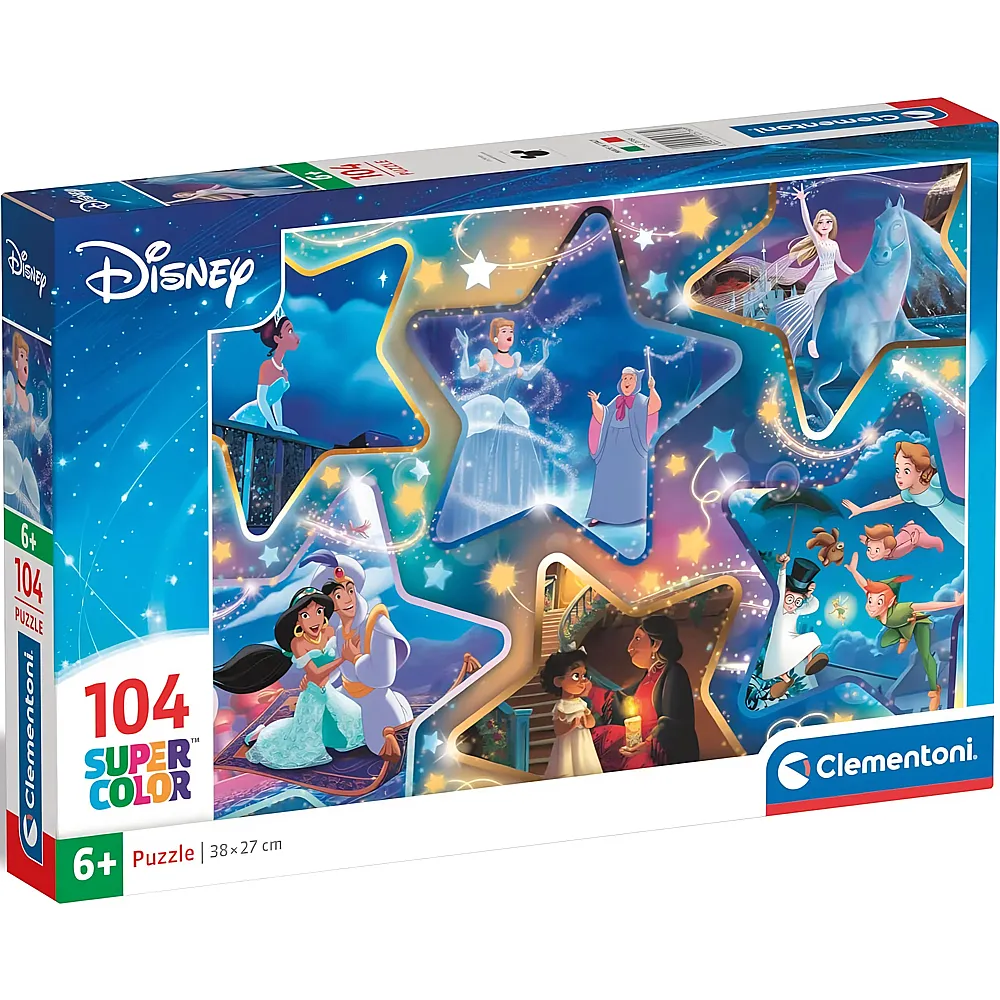 Clementoni Puzzle Supercolor Disney, Magische Momente 104Teile