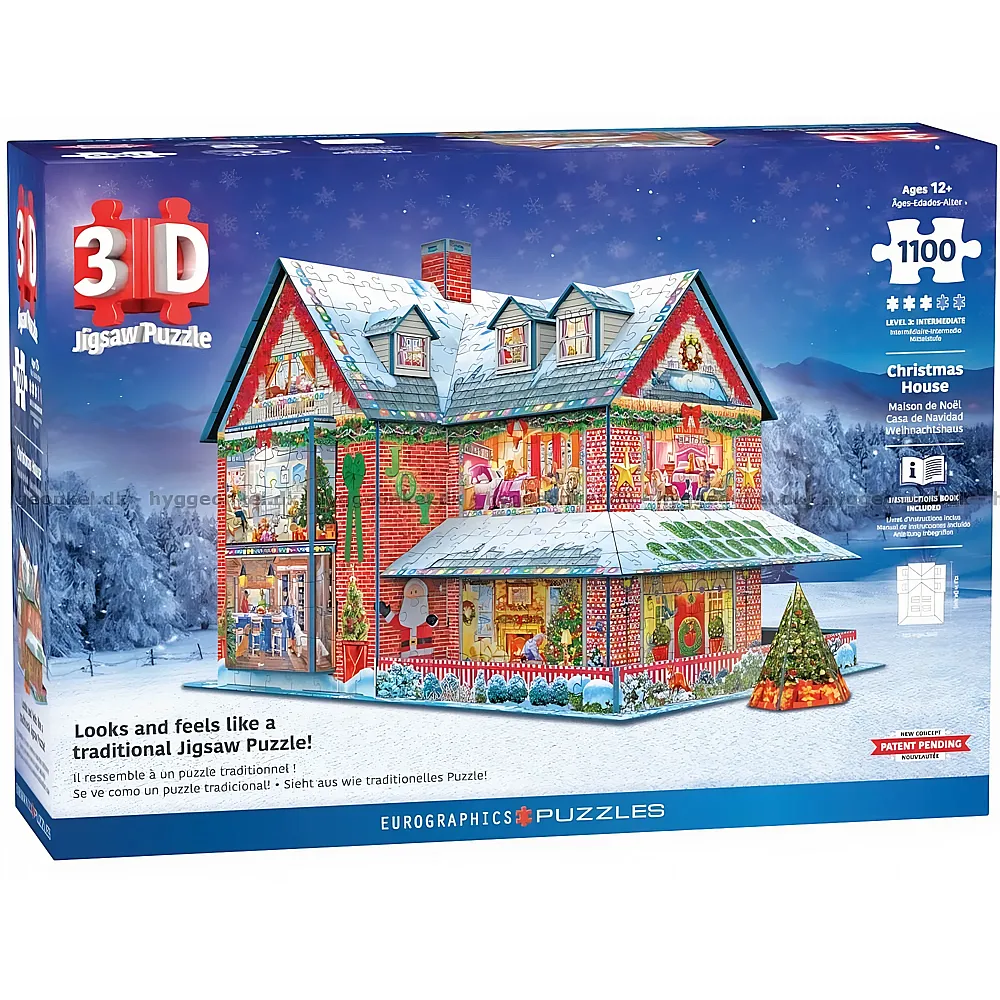 Eurographics Puzzle Weihnachtshaus 1100Teile