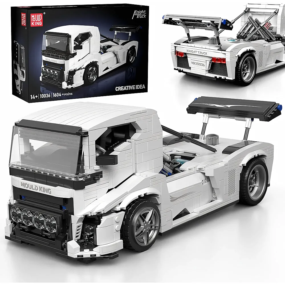 Mould King Creative Idea Knight Europ�ischer LKW Weiss 10036