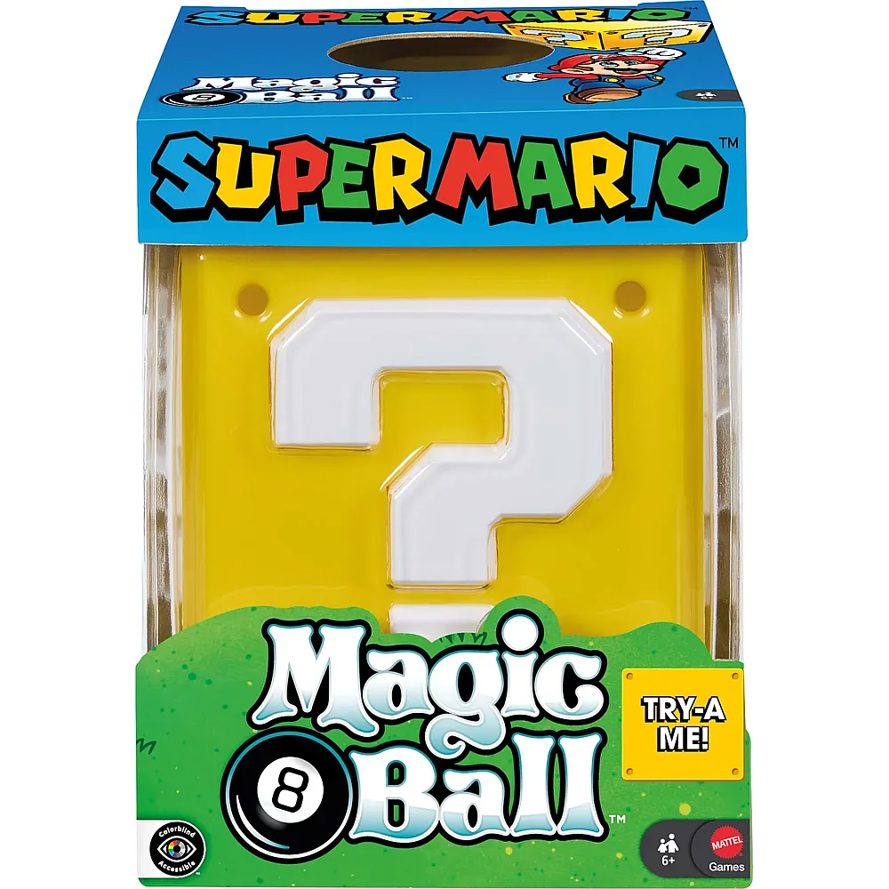 Mattel Games Super Mario Magic 8 Ball, d W�rfel zum Wahrsagen, 10 cm,
