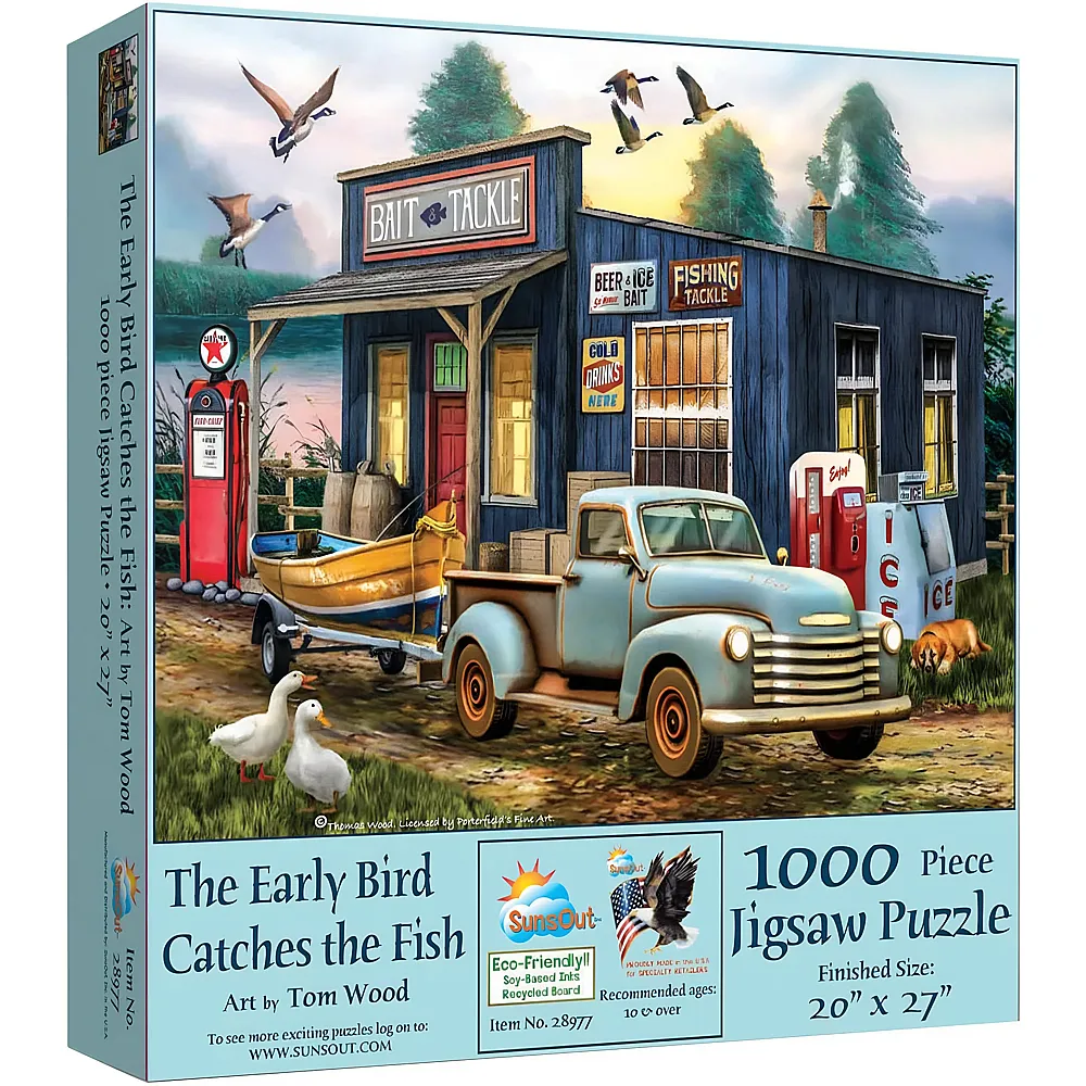 SunsOut Puzzle Tom Wood The Early Bird Catches the Fish 1000Teile