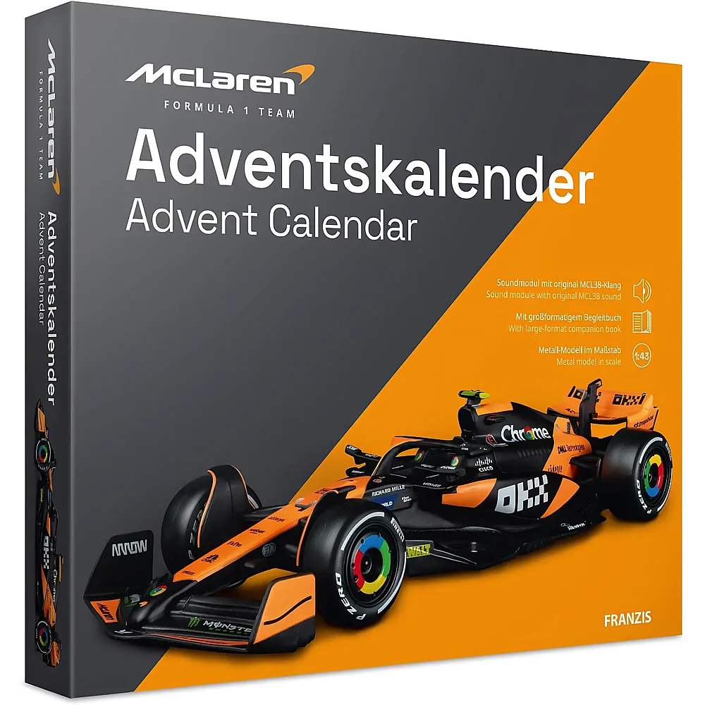 Franzis Modellfahrzeug Adventskalender McLaren Formula 1 Team