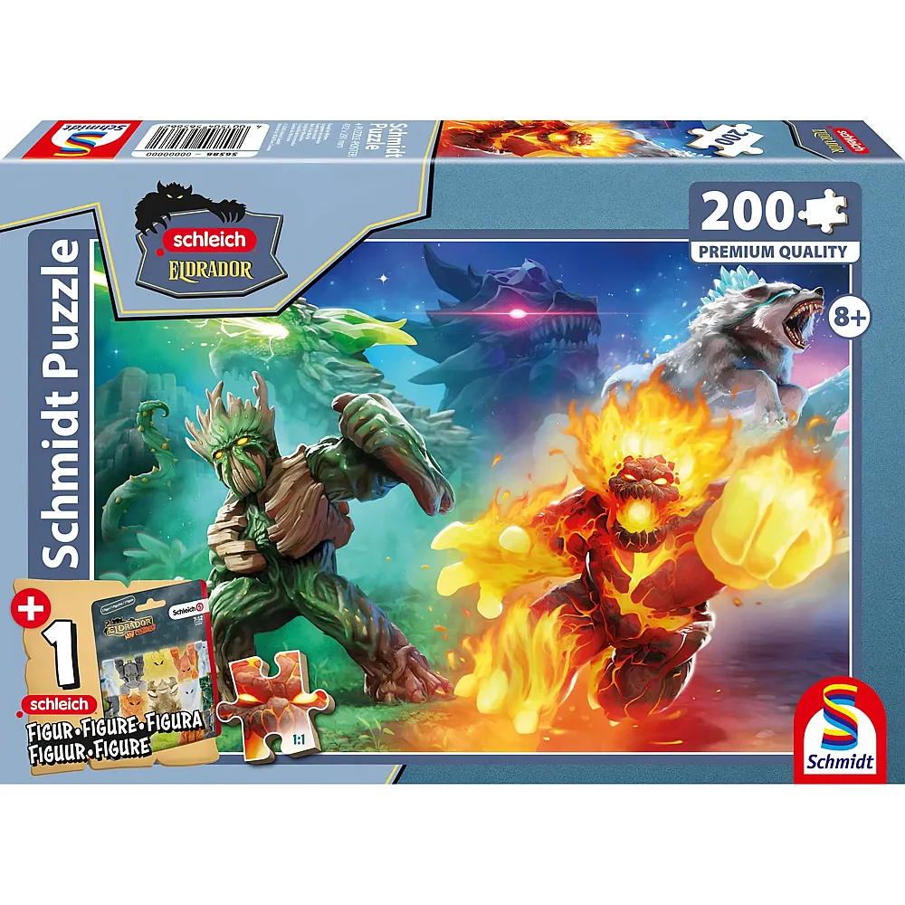 Schmidt Puzzle Schleich Eldrador, Kampf der Welten - 200 Teile