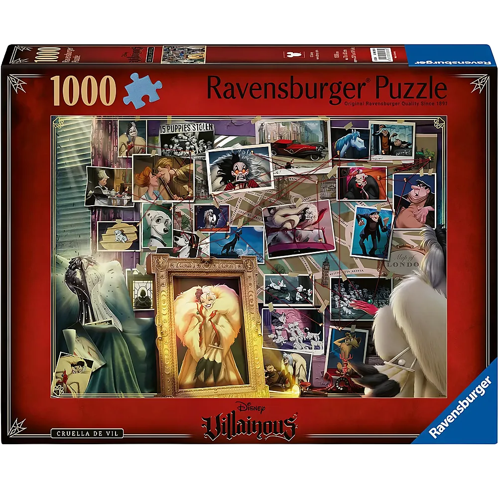Ravensburger Puzzle Villainous Cruella De Vil 1000Teile