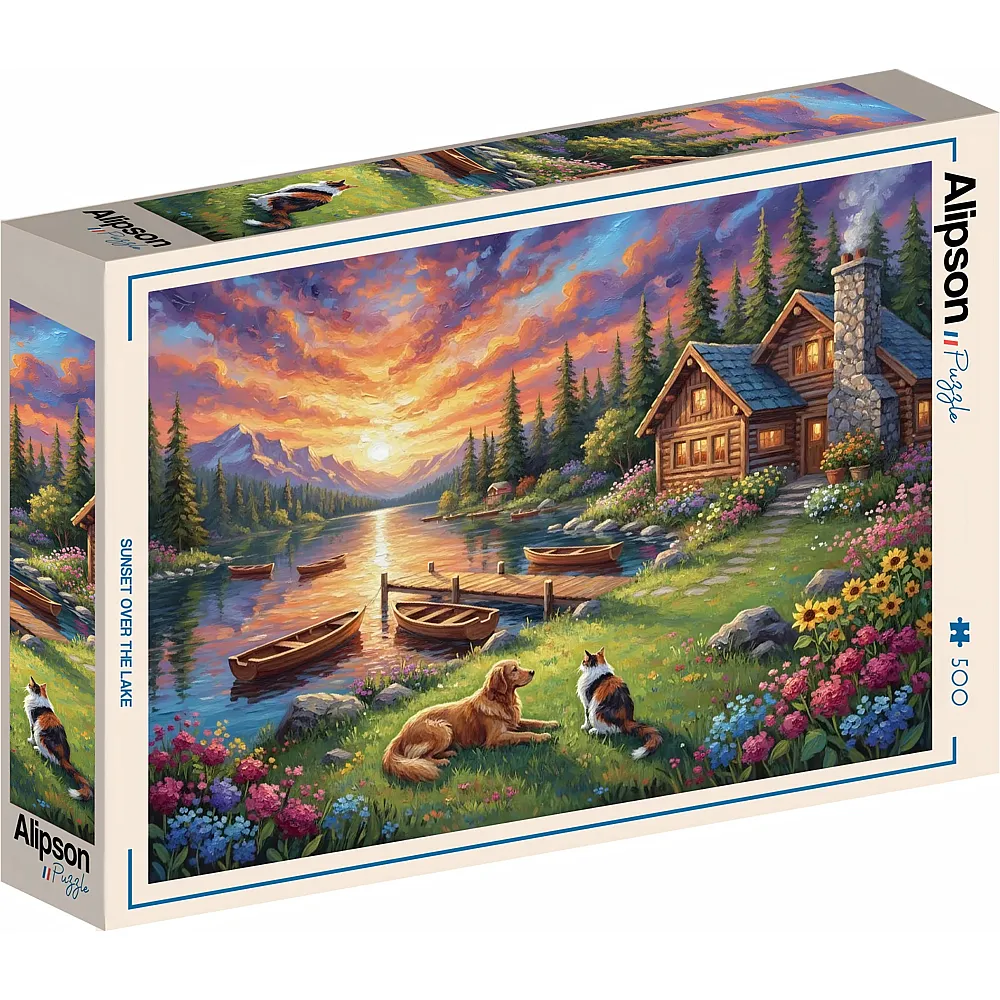 Alipson Puzzle Puzzle 500 Teile Sonnenuntergang �ber dem See