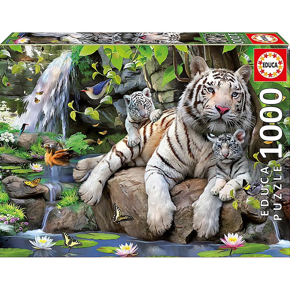 Educa Puzzle White Tigers of Bengal 1000Teile