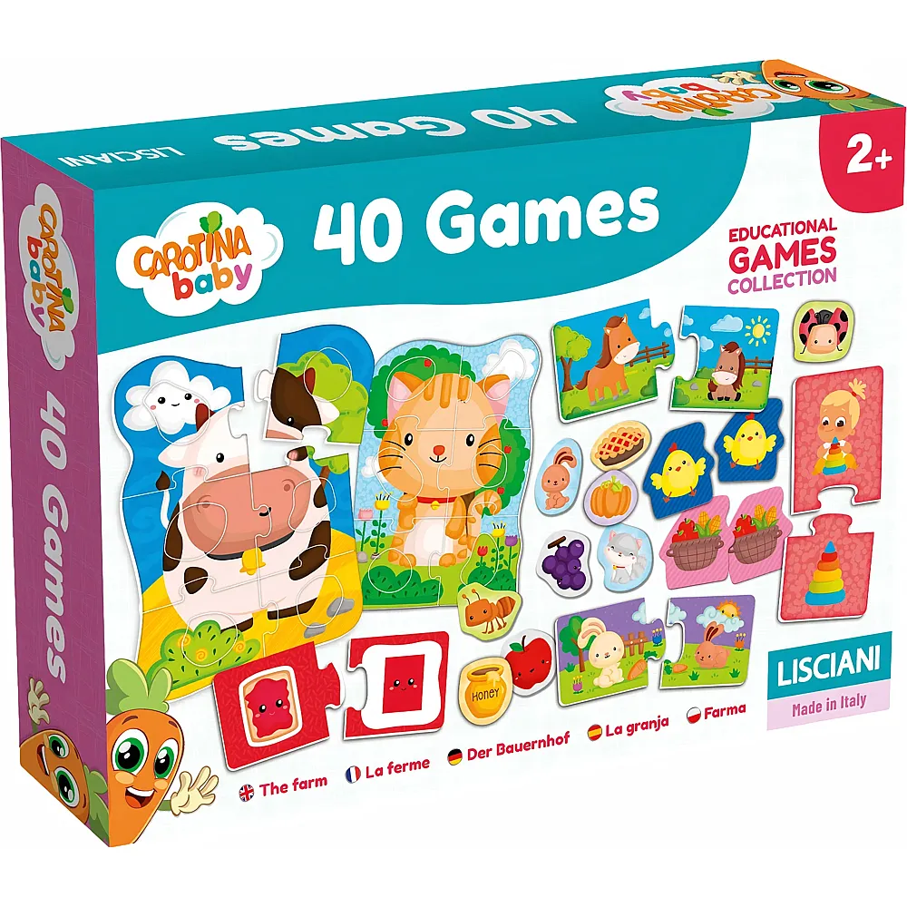 Lisciani Carotina Baby Spielsammlung Bauernhof, 40 lustige
