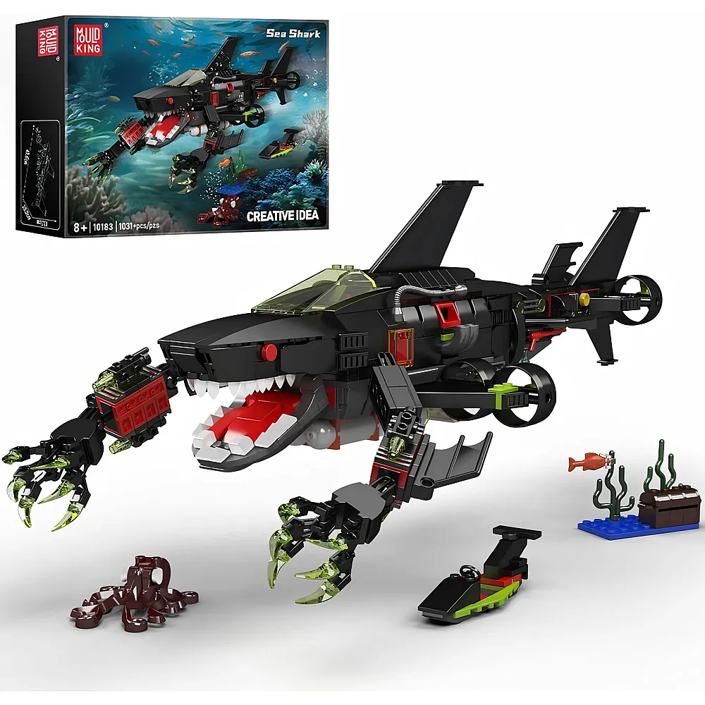 Mould King Creative Idea Sub Shark Unterwasserwelt-Set 10183 - Klemmbausteine