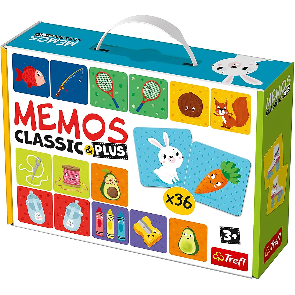 Trefl Spiele Memos Classic & Plus, Logik 36Teile