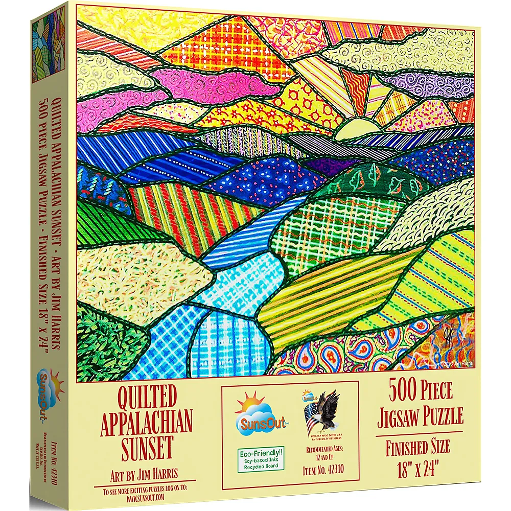 SunsOut Puzzle Jim Harris Gequilteter Sonnenuntergang in den Appala 500Teile