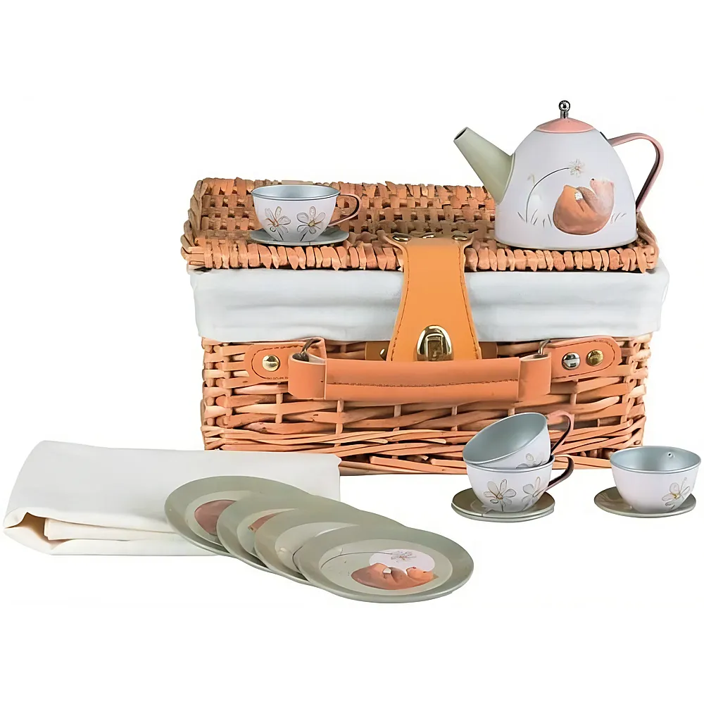Egmont Tee-Set Wald im Weidenkorb