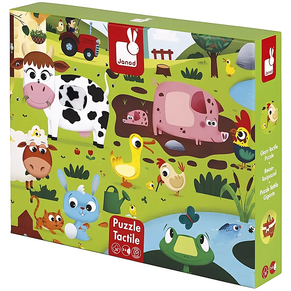 Janod Puzzle Tiere auf der Farm 20XXL