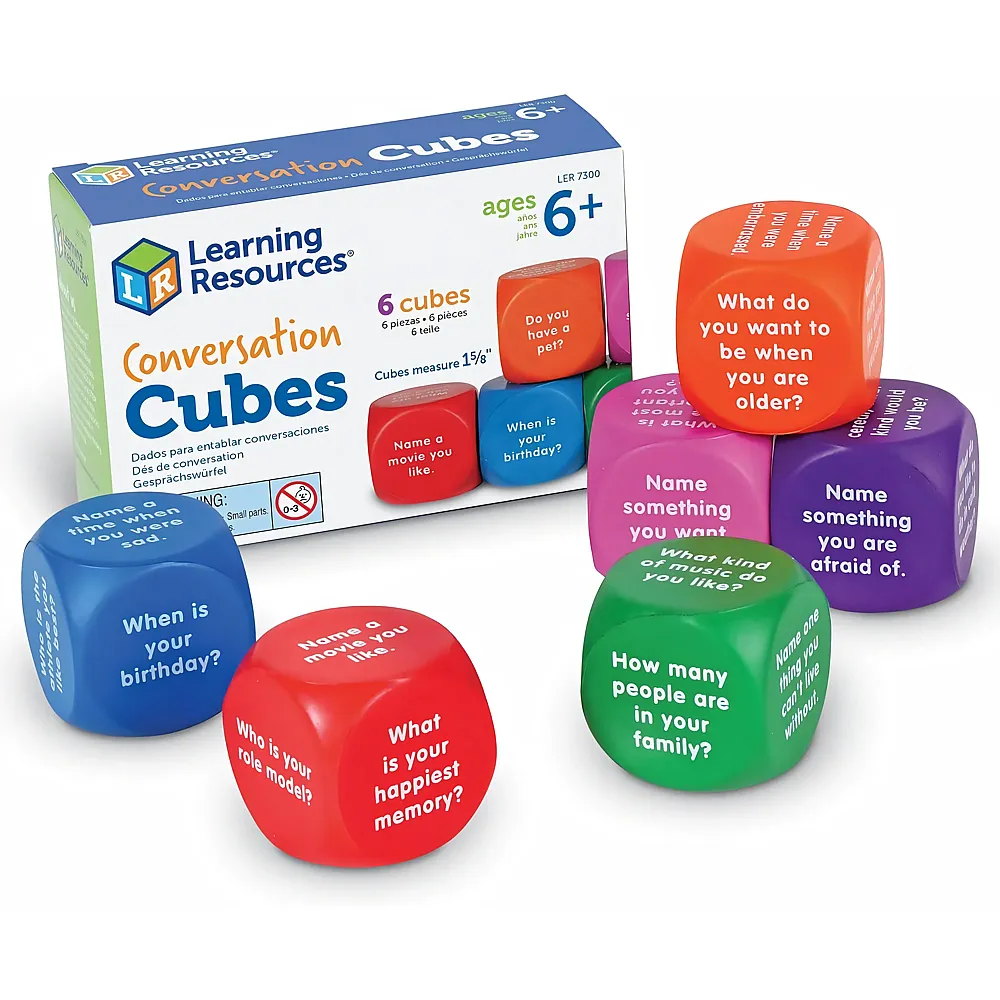 Learning Resources Gespr�che-Bilderw�rfel, ab 6 Jahren, Story Cubes Kinder f�r Wortschatz & Sozialkompetenz, Erz�hlw�rfel Spiel mit 6