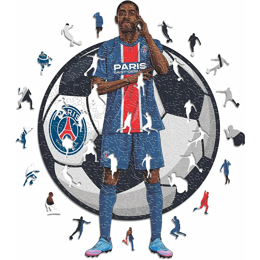 meinspielzeug - Iconic Puzzle Ousmane Dembele - PSG - 150 Teile | Holzpuzzle