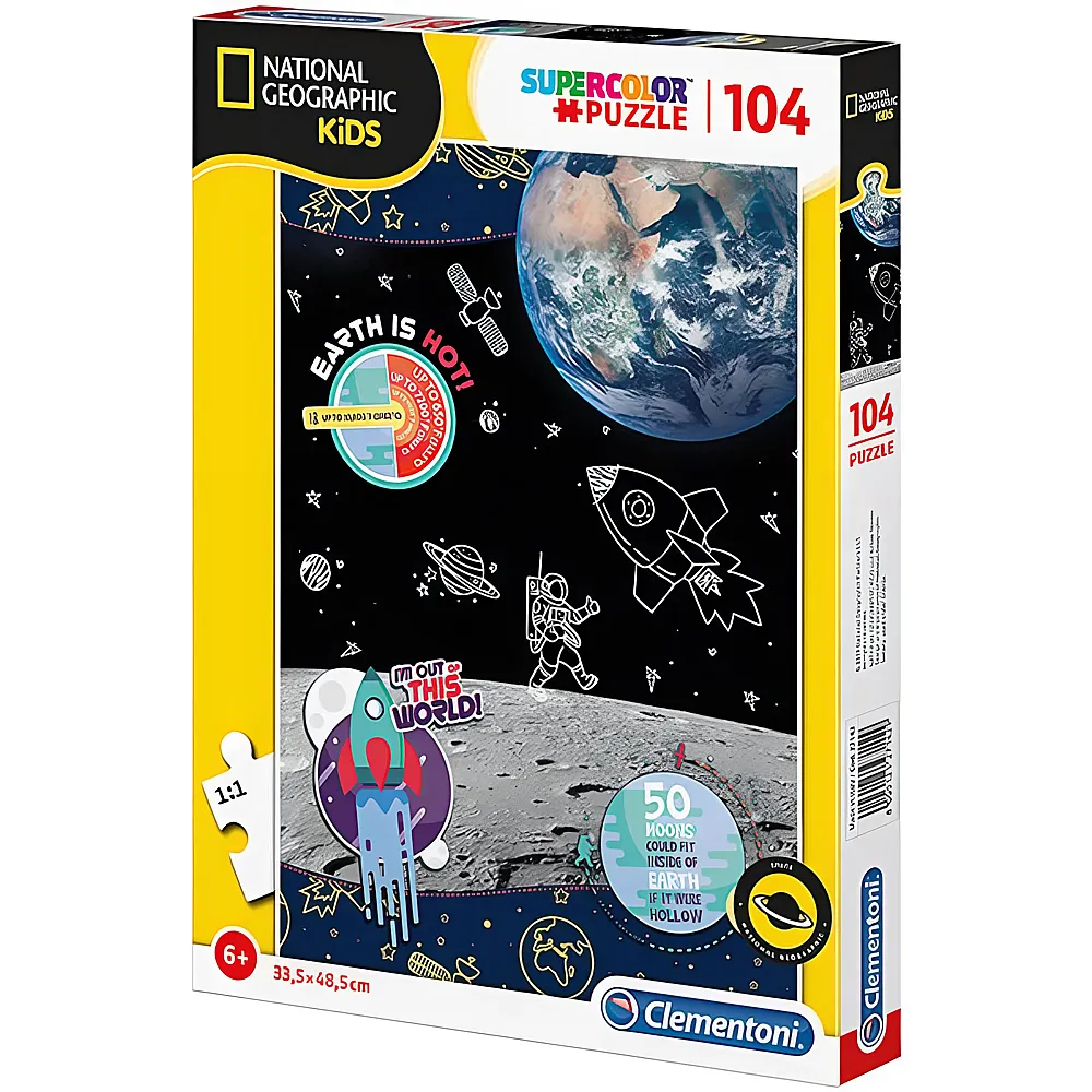 Clementoni Puzzle Supercolor National Geographic Space Explorer 104Teile
