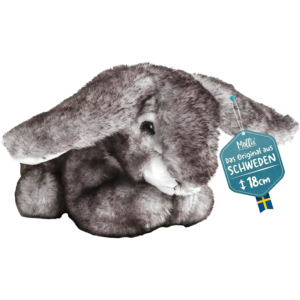 Mollis Coniglietto di peluche nero - 18 cm