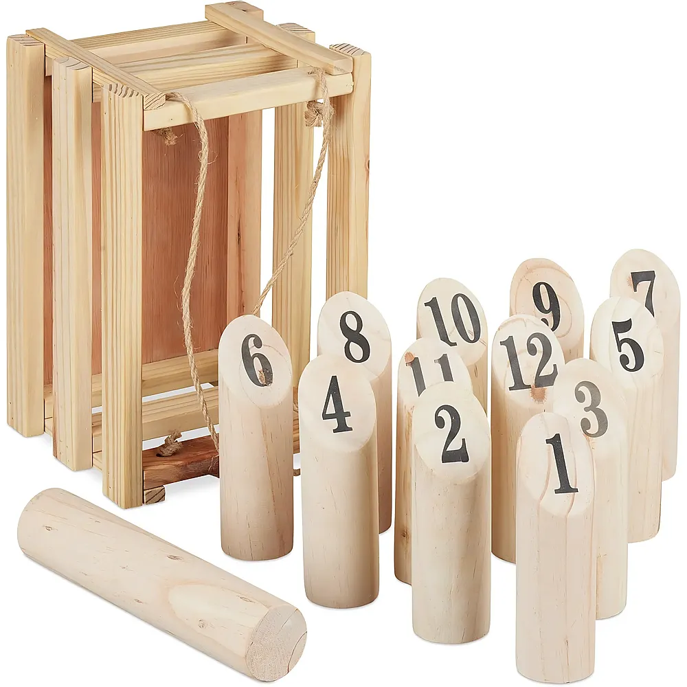 Relaxdays Kubb mit Transportbox