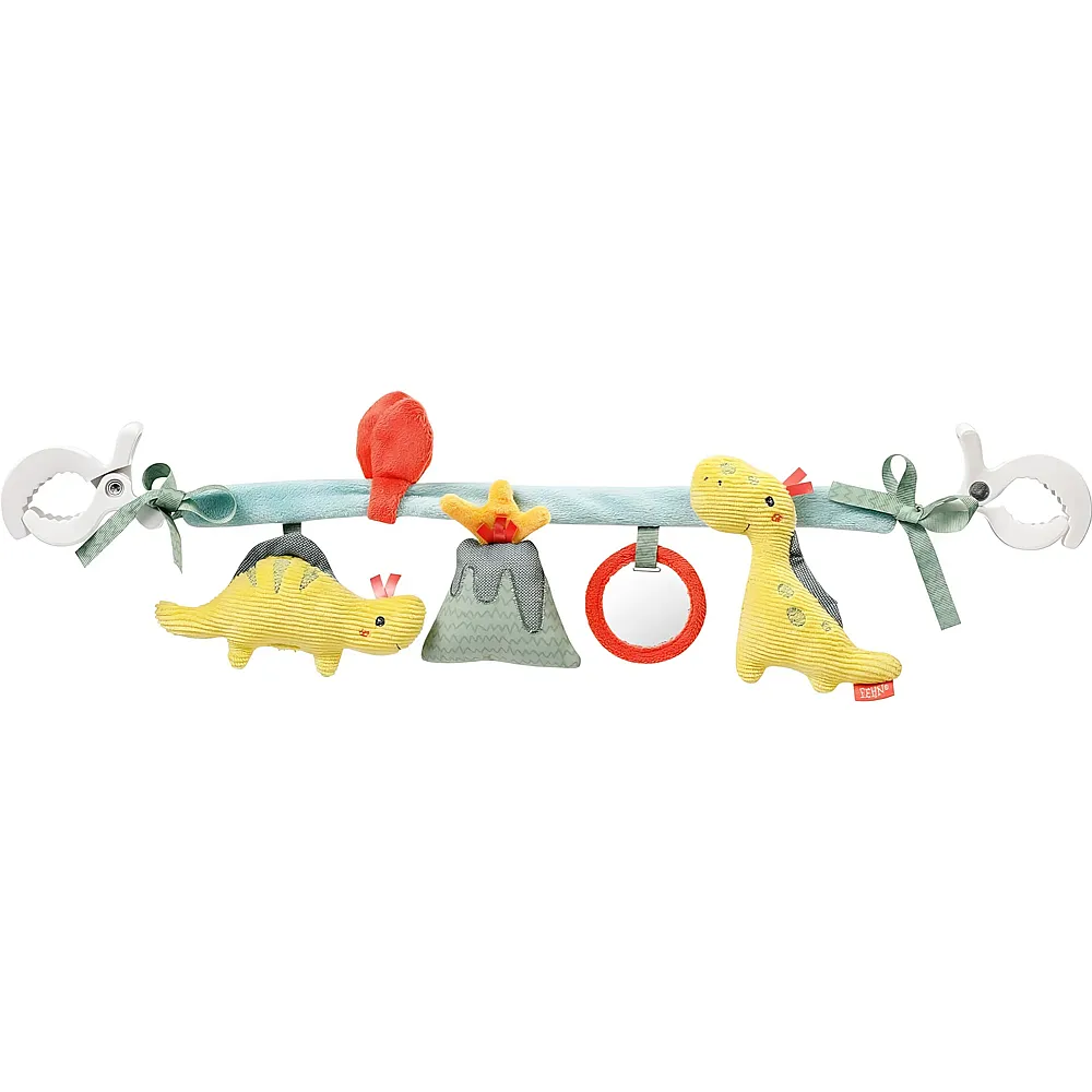 meinspielzeug - Fehn Kinderwagenkette Baby Mobile Happy Dino 45cm | Kinderwagenketten