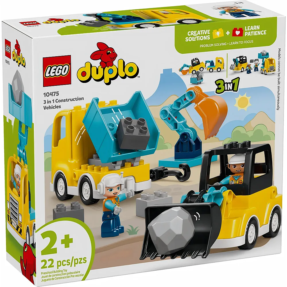 LEGO DUPLO Stadt Baufahrzeuge  3-in-1-Set 10475