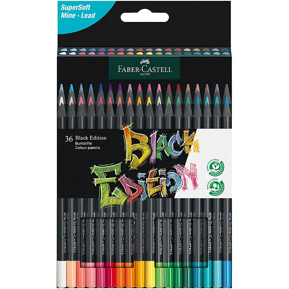 Faber-Castell Farbstifte Black Edition 36Teile