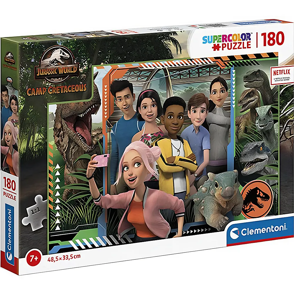 Clementoni Puzzle Supercolor Jurassic World Camp Cretaceous 1 180Teile | Puzzle 105-300 Teile