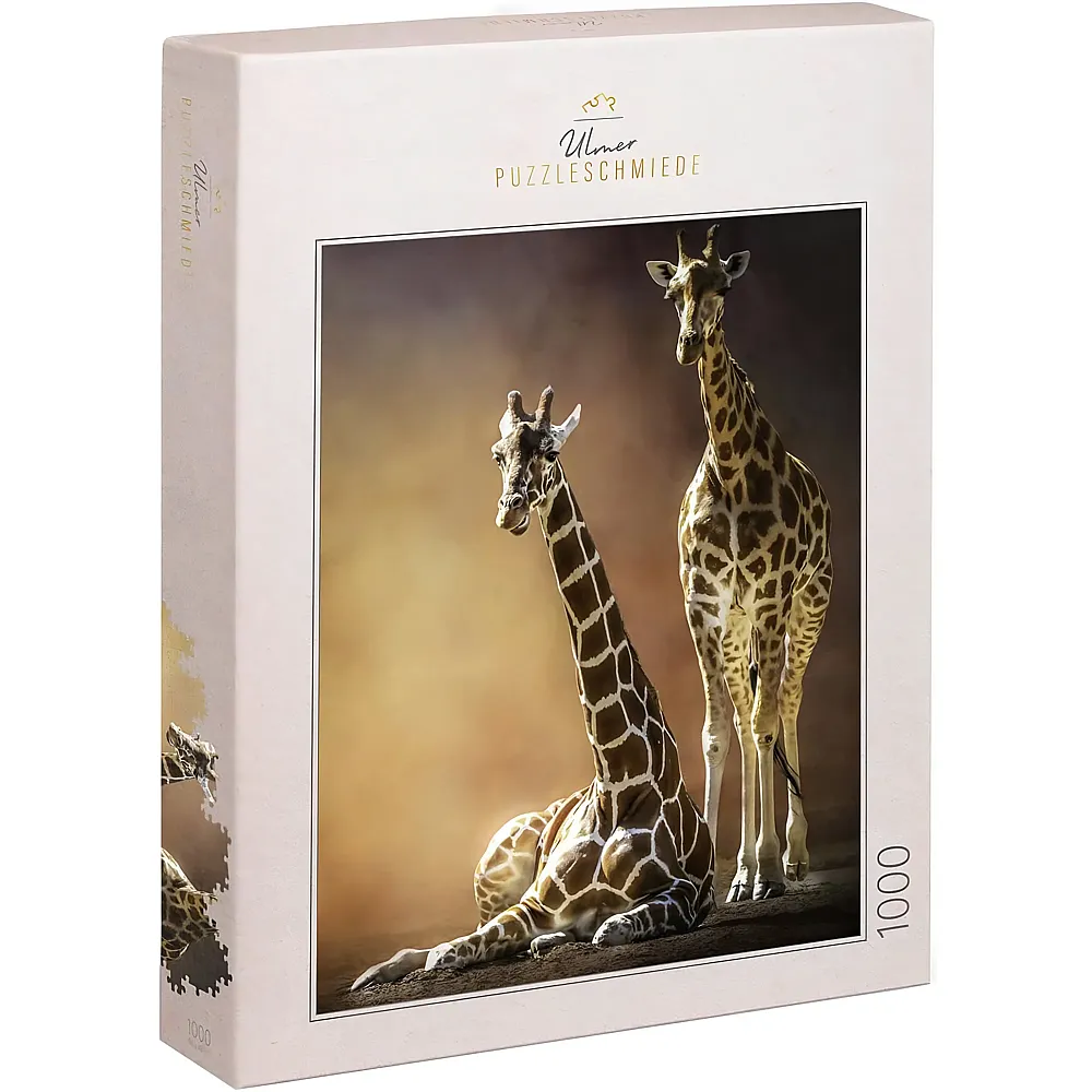 Ulmer Puzzleschmiede Giraffen-Liebe  Das Giraffen-Paar posiert f�r das gemeinsame Foto - 1000 Teile
