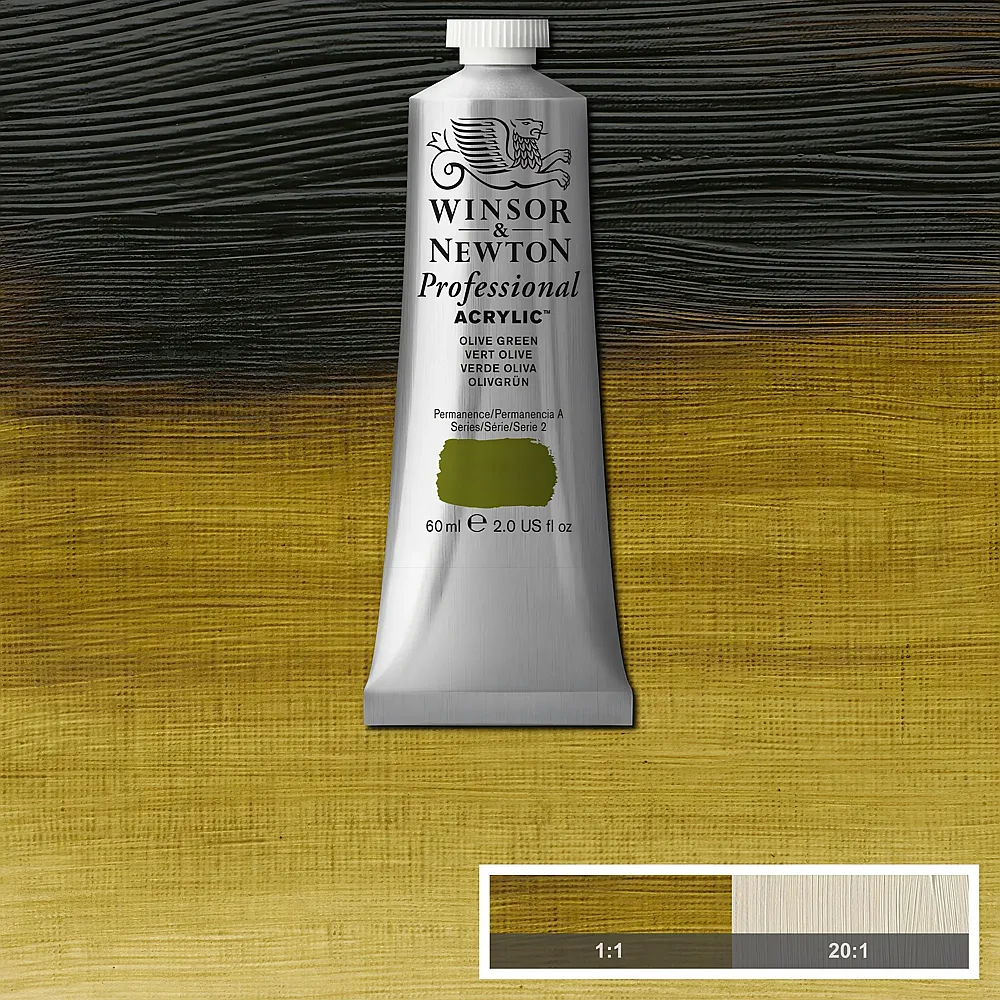 meinspielzeug - Winsor & Newton W&n Prof. Acrylfarbe 60ml Tube Olivgrn