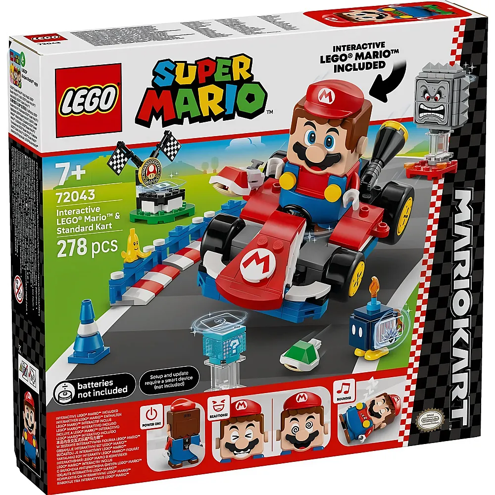LEGO Super Mario Mario Kart  Interaktiver Mario & Standard-Kart 72043