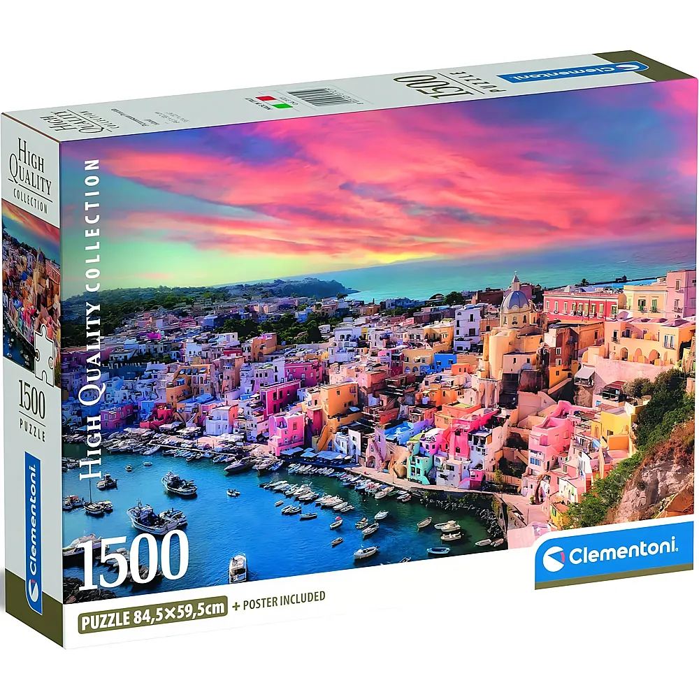 Clementoni Puzzle High Quality Collection Die malerische Insel Procida - 1500 Teile