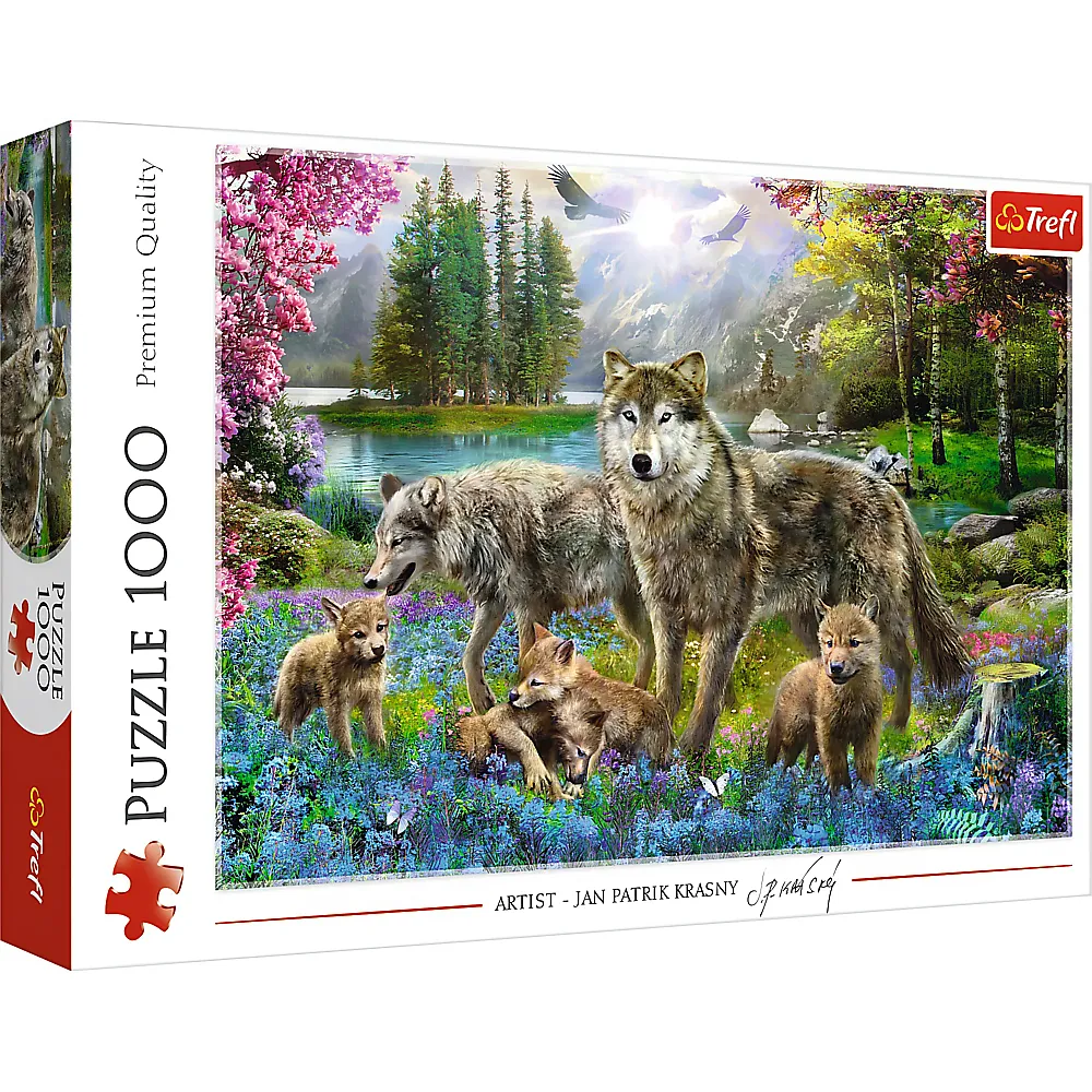 Trefl Puzzle Wolfsfamilie - 1000 Teile