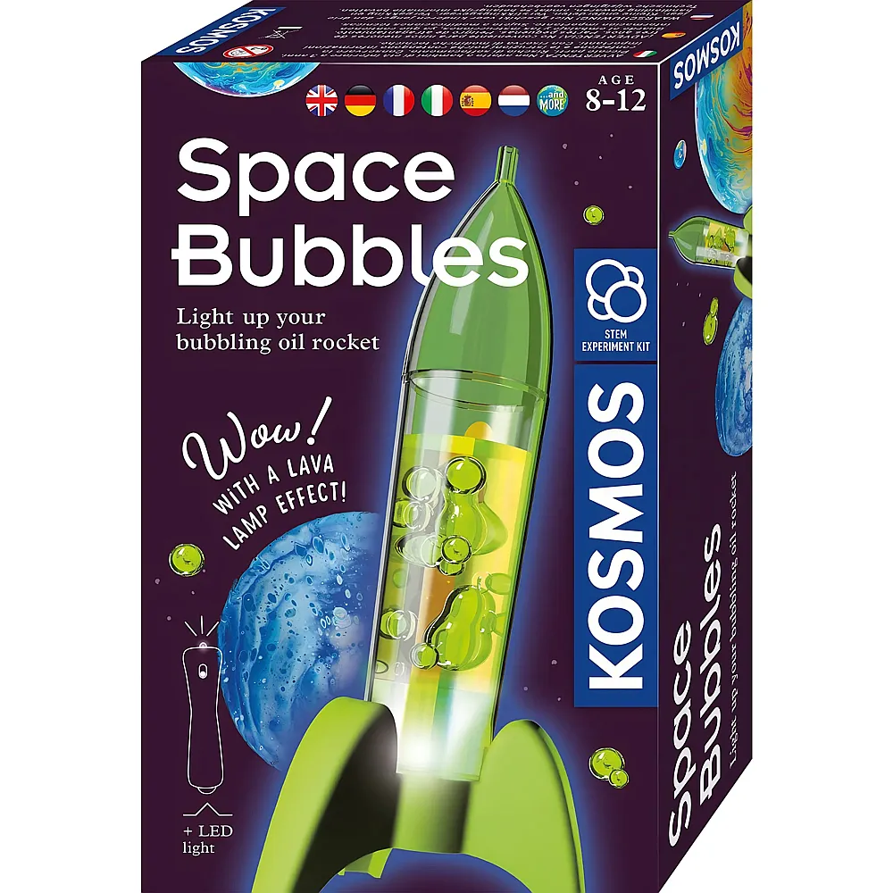 Kosmos Experimentierkasten Space Bubbles - Mini Raketen-Lavalampe