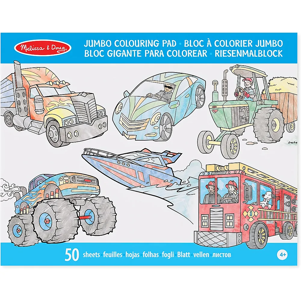 Melissa & Doug Jumbo Mahlbuch Fahrzeuge