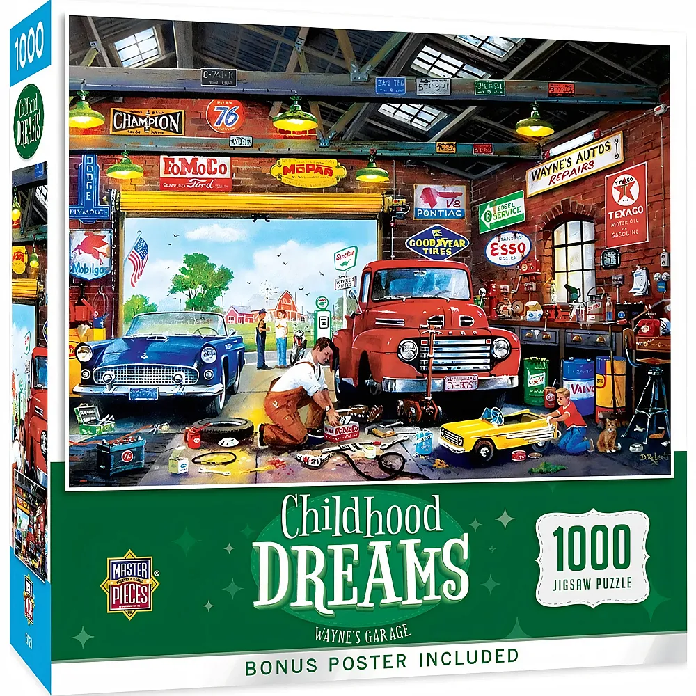 Master Pieces Puzzle Childhood Dreams Wayne's Garage 1000Teile