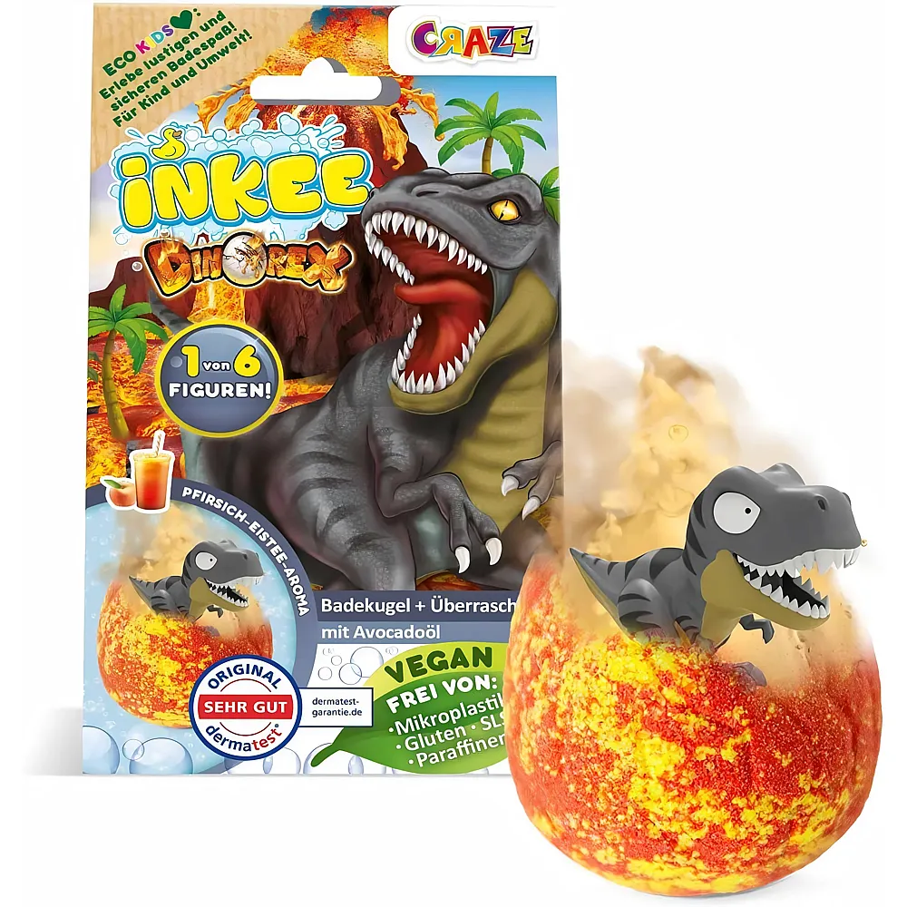Craze Inkee �berraschungs-Badekugel Dino