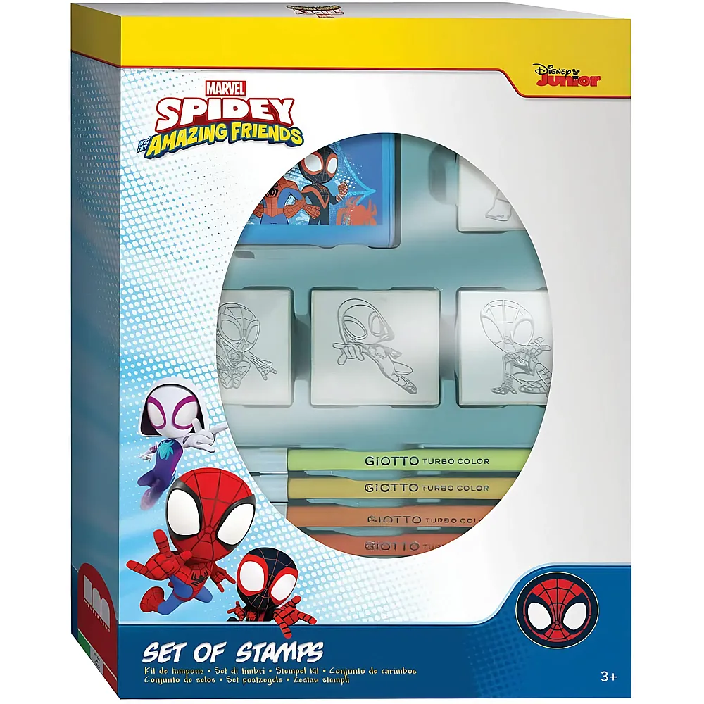Multiprint Spiderman Spidey-Stempelset mit 4 Stempeln