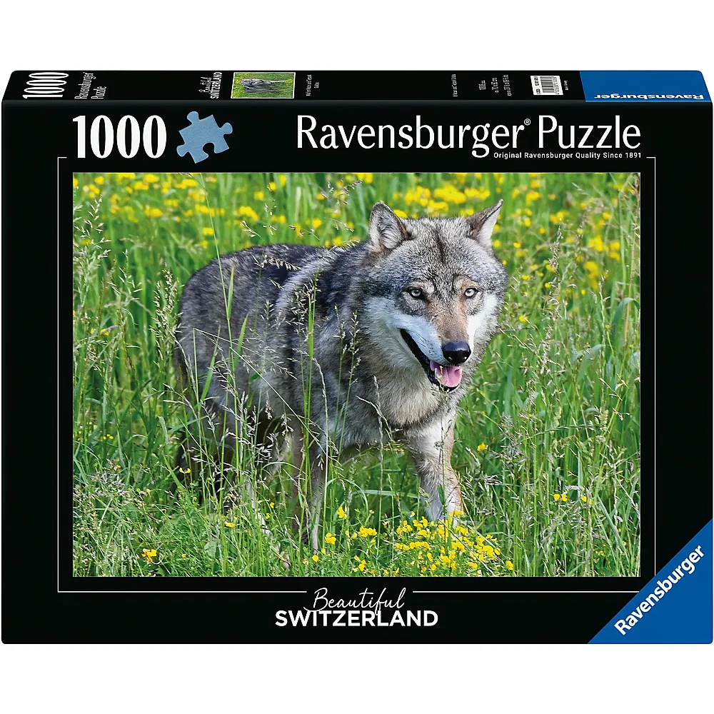 Ravensburger Puzzle Beautiful Switzerland Wolf im Natur- und Tierpark Goldau 1000Teile