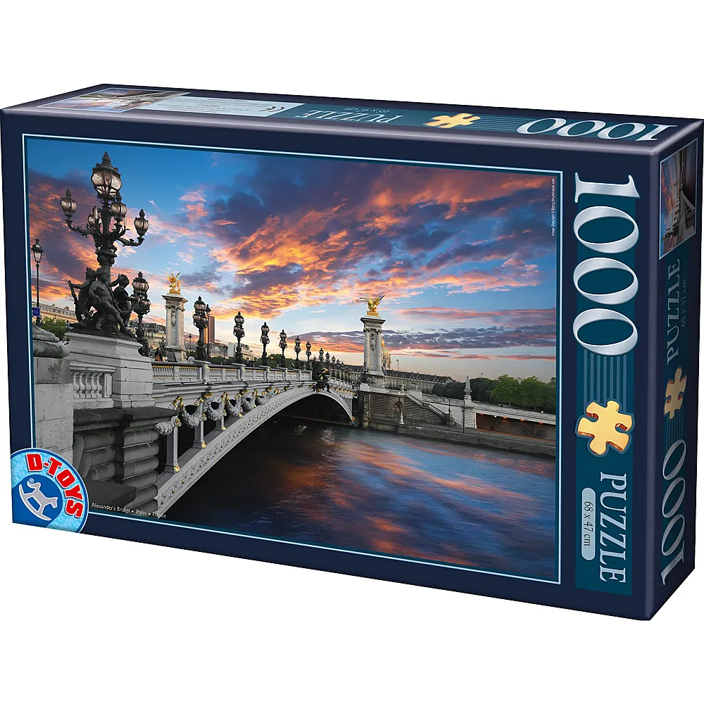 DToys Puzzle Pont Alexandre III, Paris, Frankreich - 1000 Teile