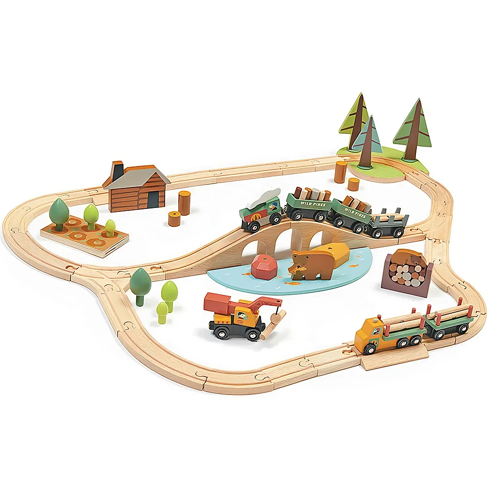 Tender Leaf Toys Eisenbahn Wald mit Zubehr