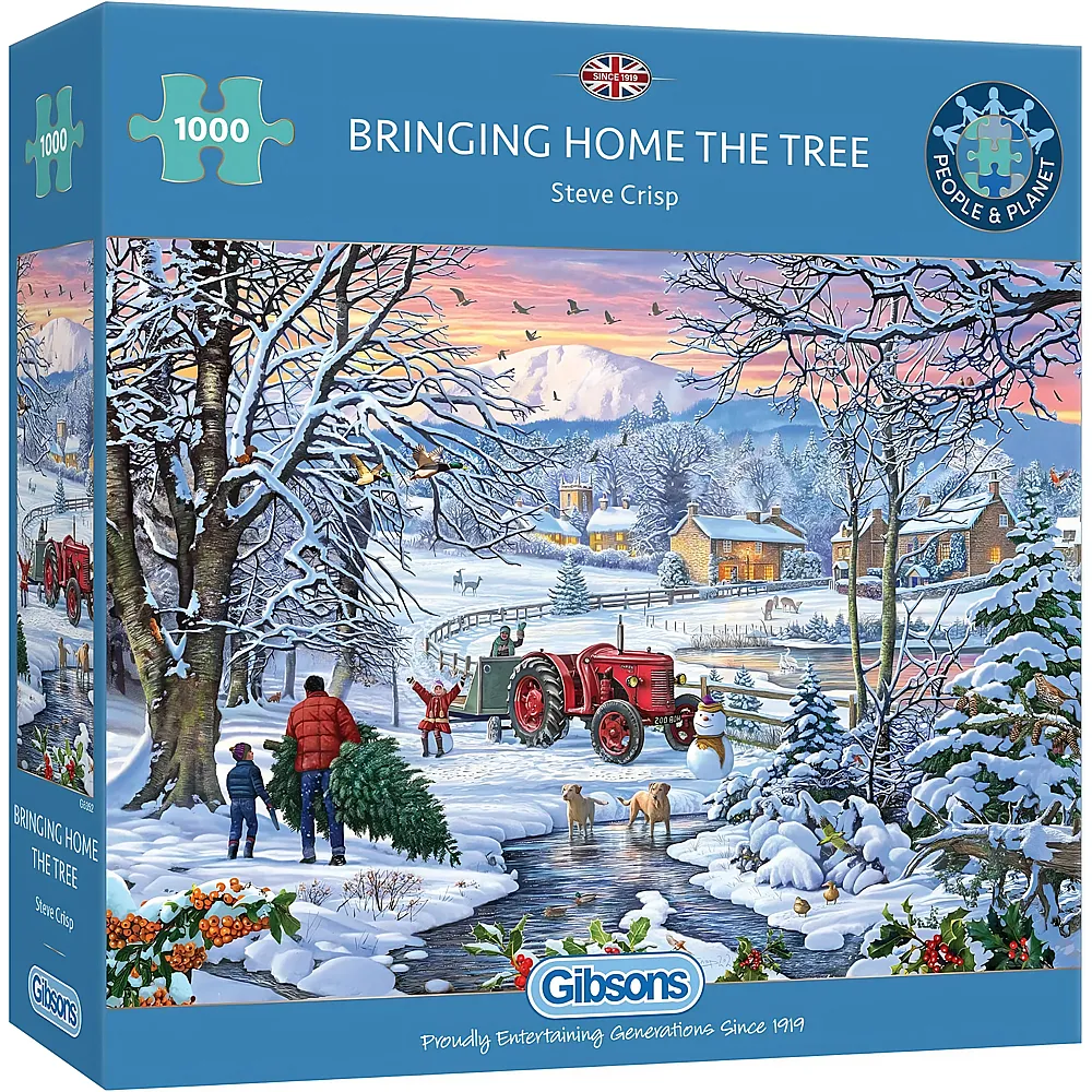 Gibsons Puzzle Steve Crisp Bringing Home the Tree - 1000 Teile