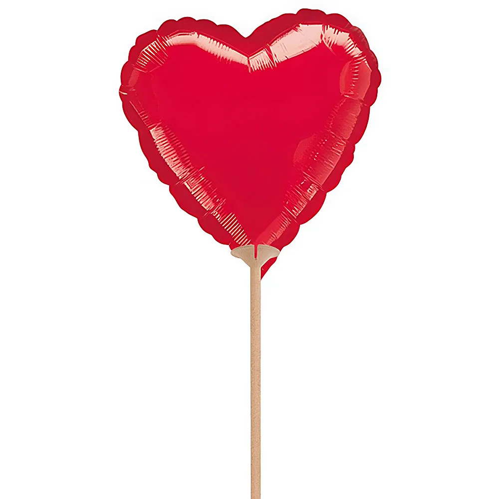 Amscan Mini-Folienballon rotes Herz 23cm | Kindergeburtstag