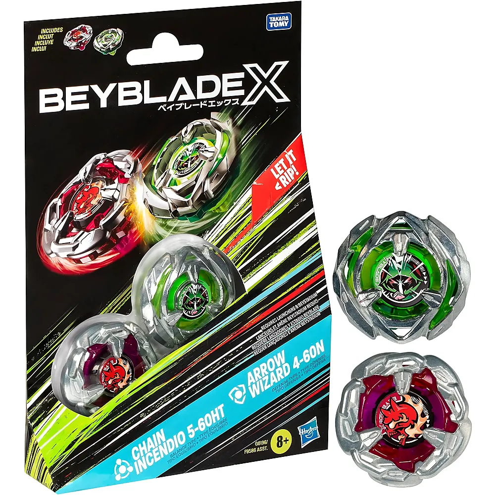 Beyblade X Chain Incendio 5-60HT vs. Arrow Wizard 4-60N