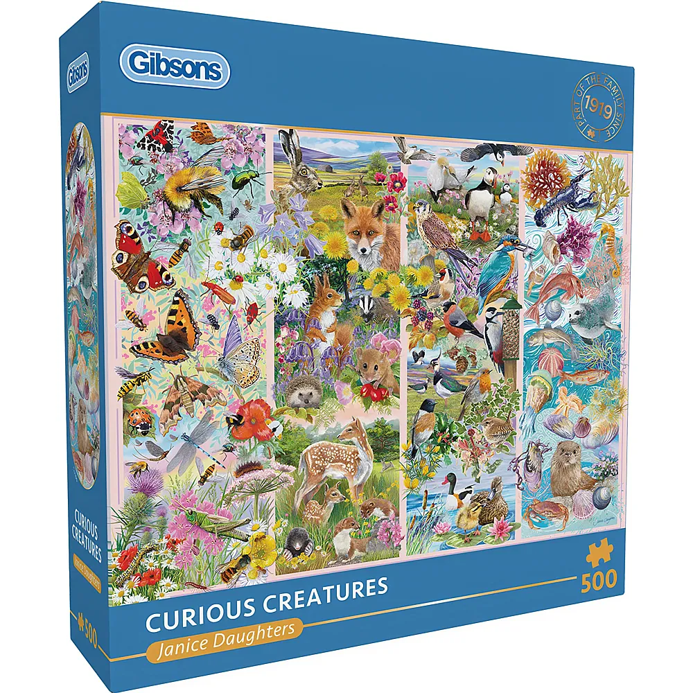 Gibsons Puzzle Janice Daughters Neugierige Kreaturen - 500 Teile