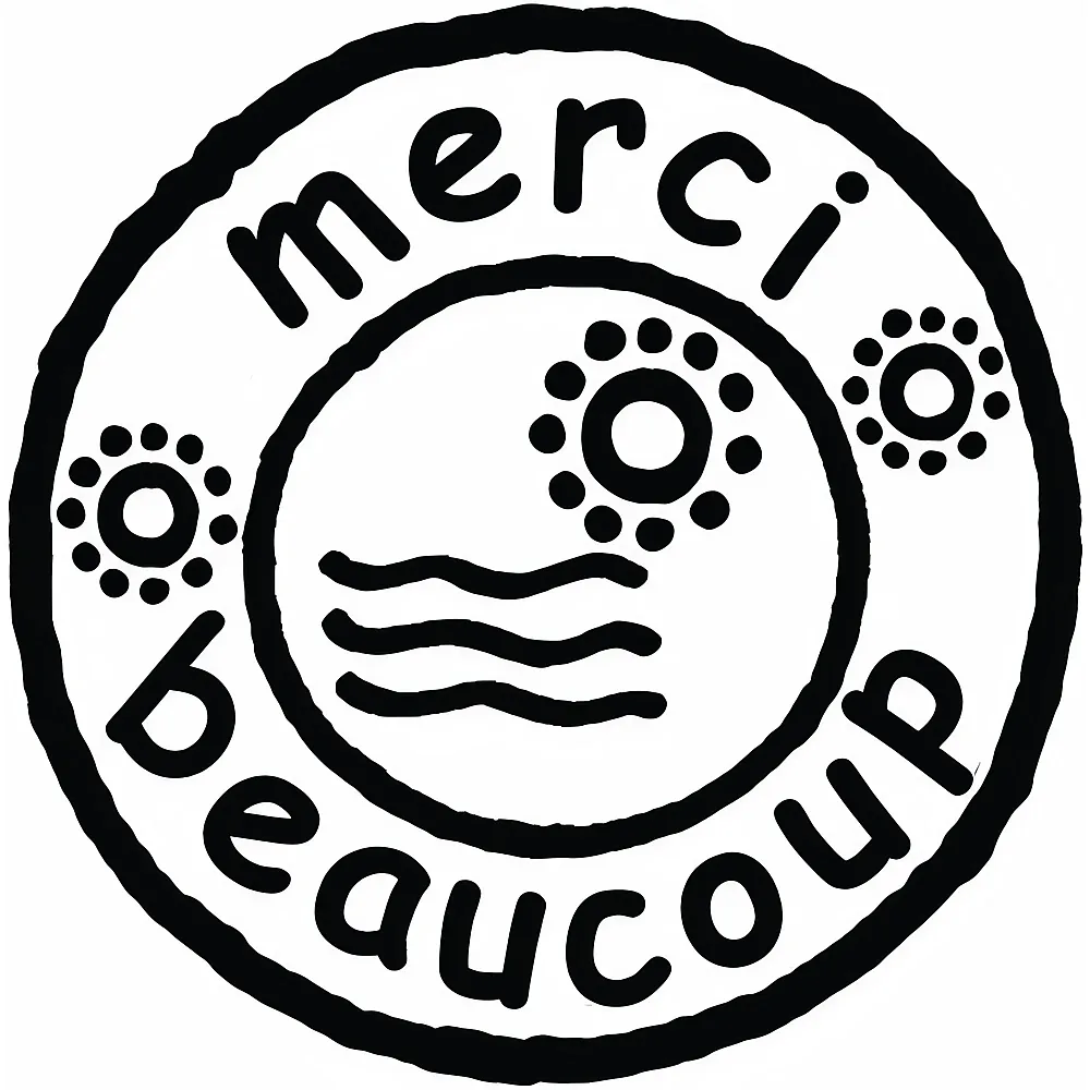 Aladine Stempel B Timbre Merci Beaucoup - Franais | Stempelsets