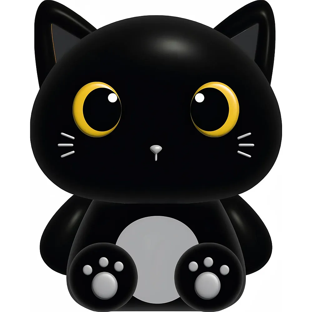 i-total Squishy Katze, schwarz 11 x 6 x 14cm