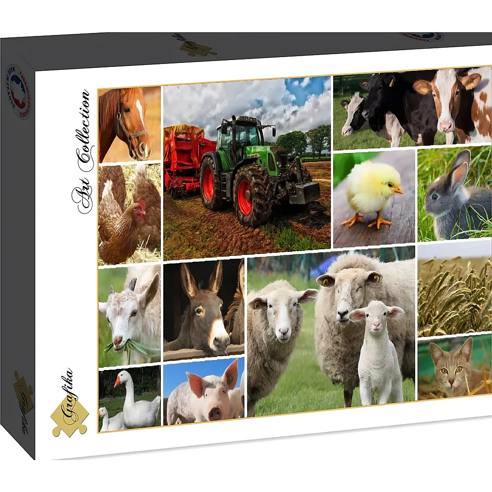 Grafika Puzzle Art Collection Collage - Farmyard Animals - 1500 Teile